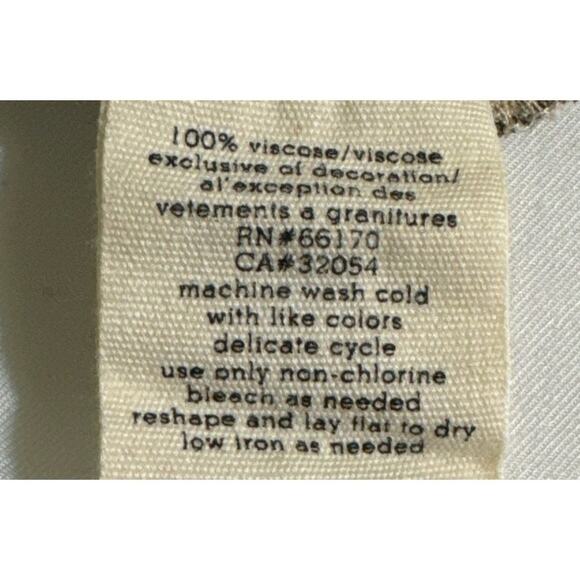 Silence & Noise Tiered Tank Top Blouse Beige Black Ruffled Lace XS - Picture 5 of 5